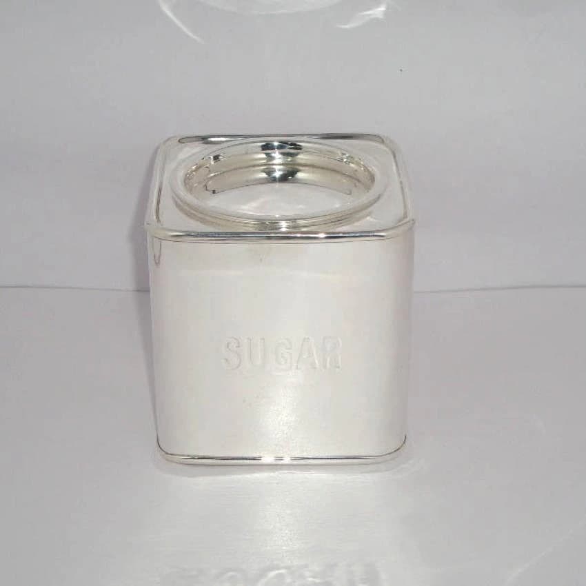 Silver Metal Kitchen Containers, Round, Capacity: 300-500g