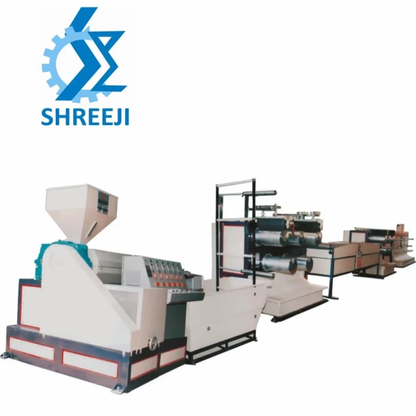 Shreeji PP Sutli Packing String Extrusion Line SYN/PPT-90 AC, Capacity: 160 Kg/Hour