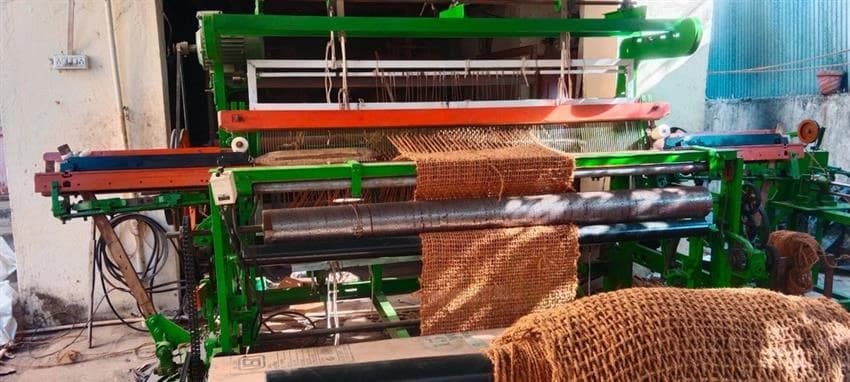 Cast Iron Industrial Coir Geotextile Machine, 3 HP To 7 HP, Production Capacity: 300sq.meter / Day