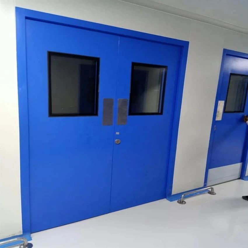 VAISHNAVI ASSOCIATES Metal Sheet Double Leaf Clean Room Door, Size: 1800x2100mm