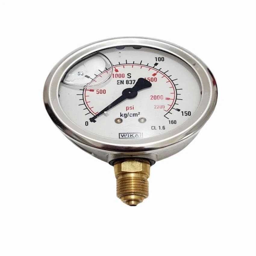 WIKA 213.53.063 Pressure Gauge 0..160 bar 2200 psi 1/4 BSP BOTTOM