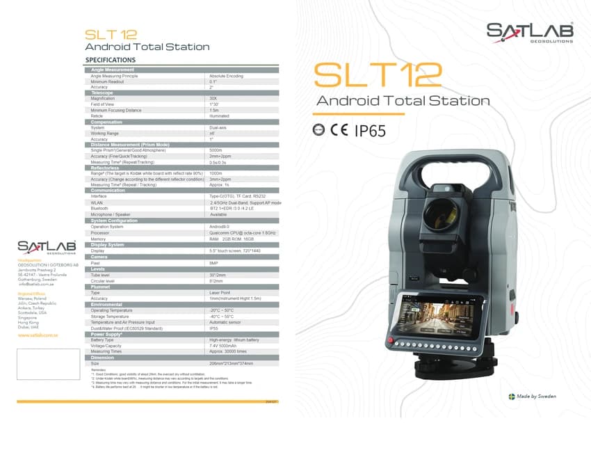 Android based SatLab Total station