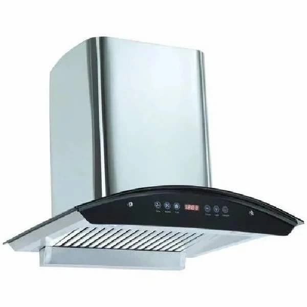 Stainless Steel Baffle Electric Chimney, Size: 75 cm