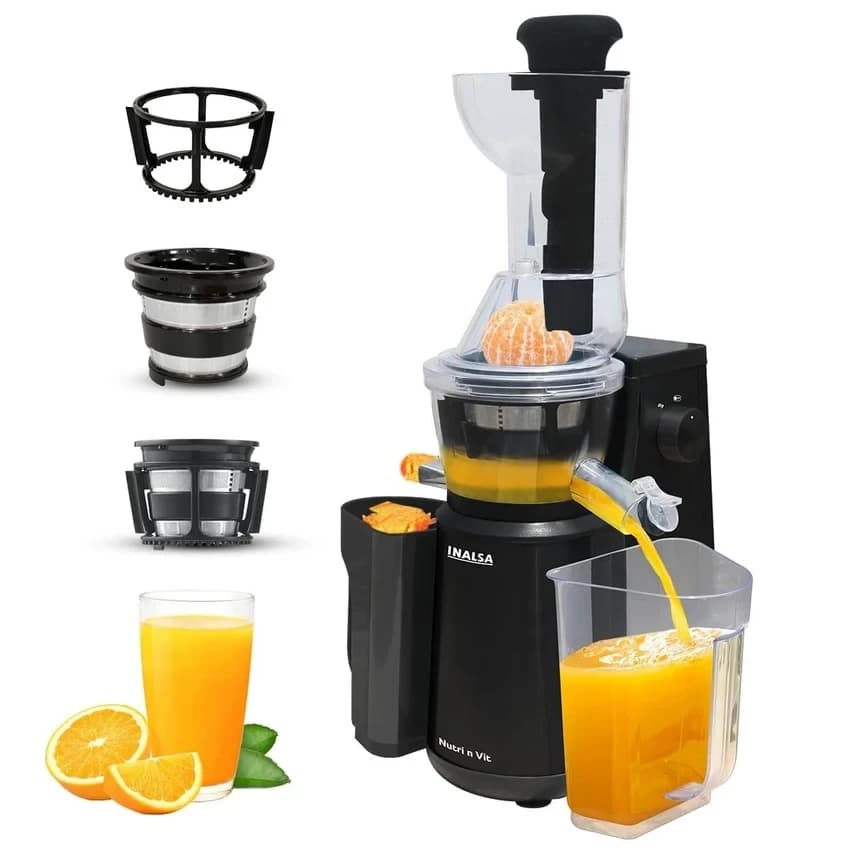 INALSA Professional Cold Press Juicer With 400 Watts Super Silent Dc Motor