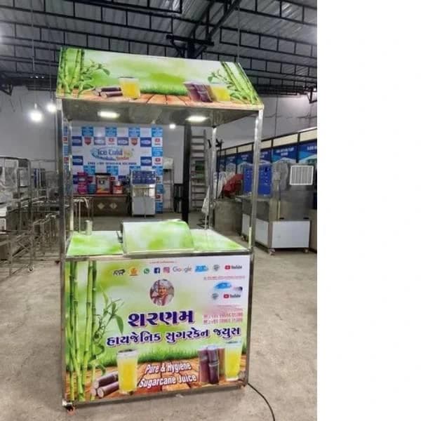 Sugarcane Juice Machine With Trolley