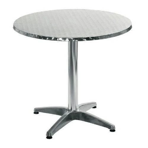 Round Steel Table, For Restaurant