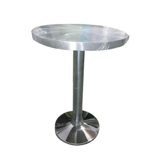 Stainless Steel Round SS Standing Table, For Hotel