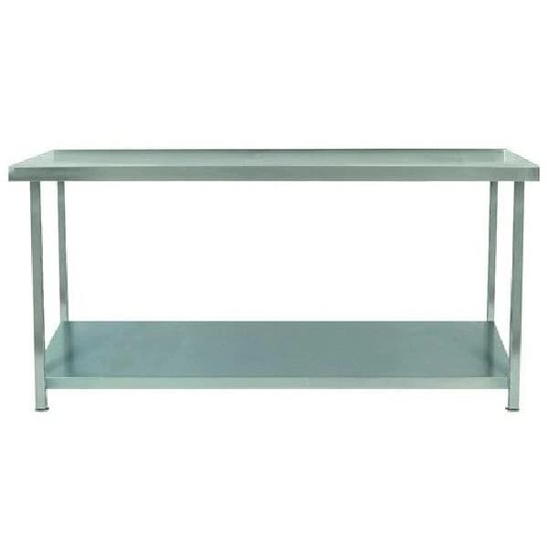 Silver Chrome Finish Rectangular Stainless Steel Table