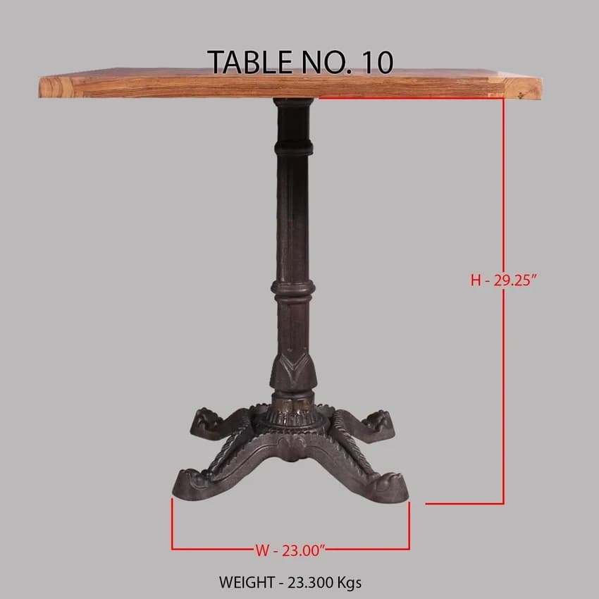 Adjustable Iron Restaurant Standing Table (4 Seater)
