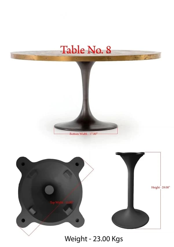Adjustable Iron Standing Table for Restaurants (4 Seater)