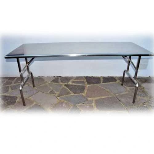 Silver Stainless Steel Tent Table, Size: 1500x450x800mm