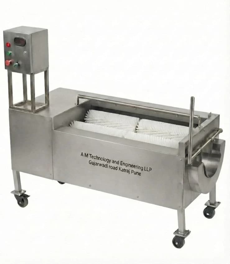 Commercial Ginger, Potato, Carrot, Beetroot Peeling And Washing Machine