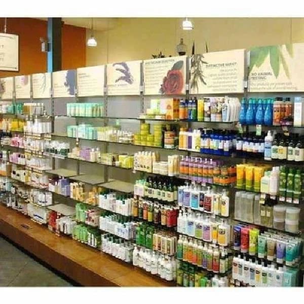 Free Standing Unit Glass Cosmetic Display Rack