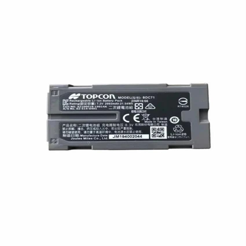Topcon Battery-BDC71, 12 hrs, 7.2V