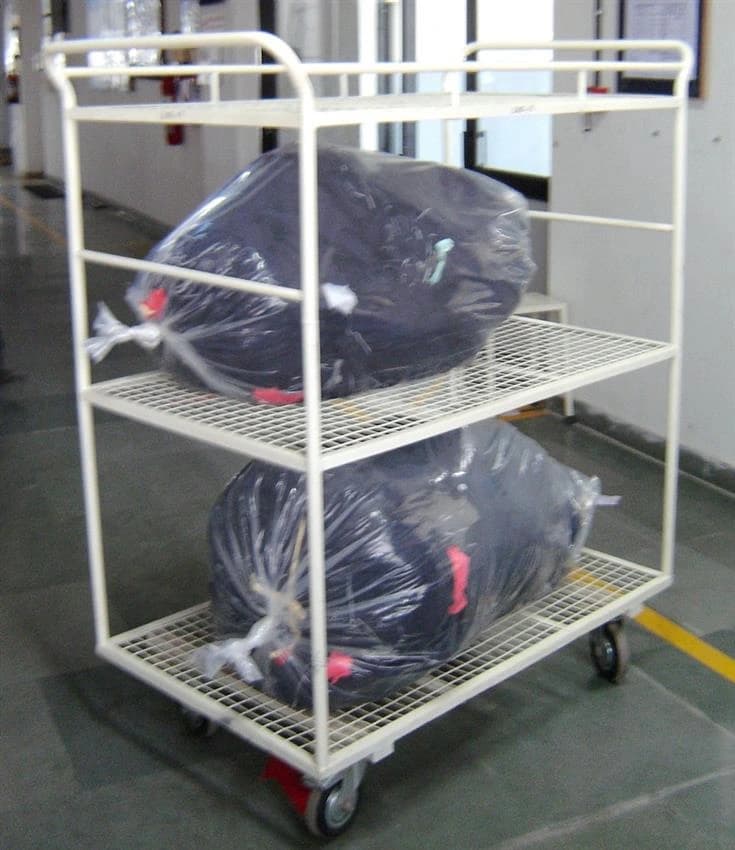 National fabricators Rubber Hand Trolley, For Carry Material, Capacity: 100-150kgs