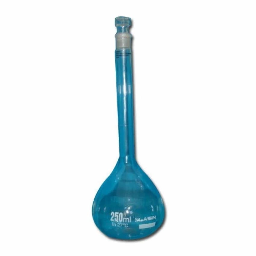 Lasin Conical Volumetric Measuring Flask With Glass Stopper / PP Stopper, For Chemical Laboratory, 250 ml