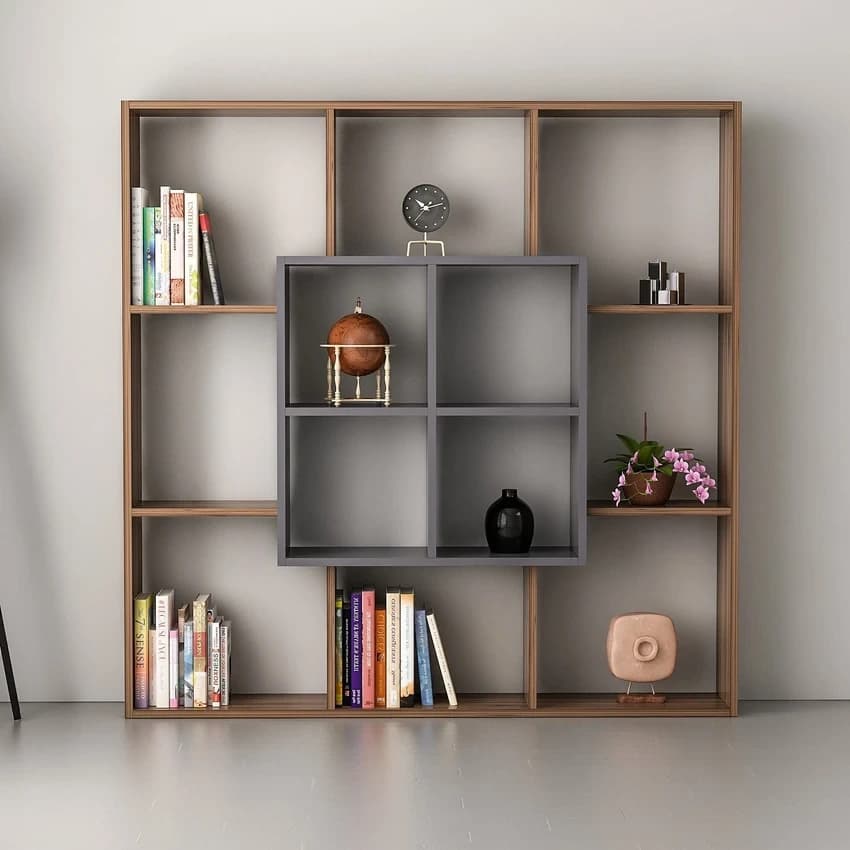 4 Shelves Wooden Bookshelf