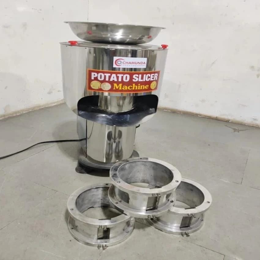 50 Hz SS (Machine) Potato Chips Cutting Machine, Automation Grade: Semi-Automatic, Capacity: 500 - 600 Kg/Hour