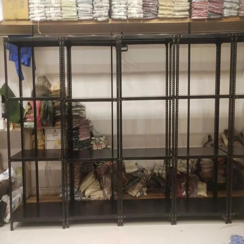 MS Slotted Angle Rack For Shop, 3, Height: 7