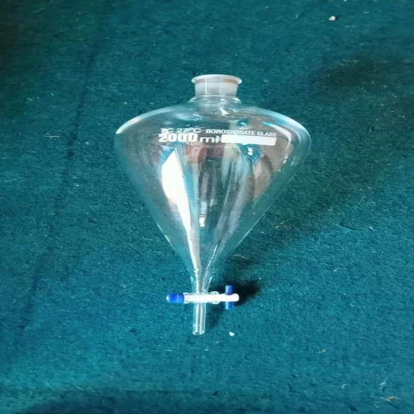 M.m Borosilicate Glass Separating funnel 2000 ml, For Chemical Laboratory