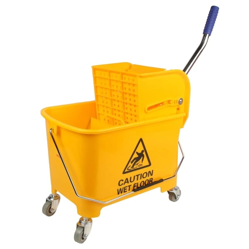 Plastic Single bucket Wringer And Mopping Trolleys 20 LTR