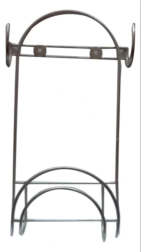 Silver Stainless Steel Chakla Belan Stand, Size: 7inch