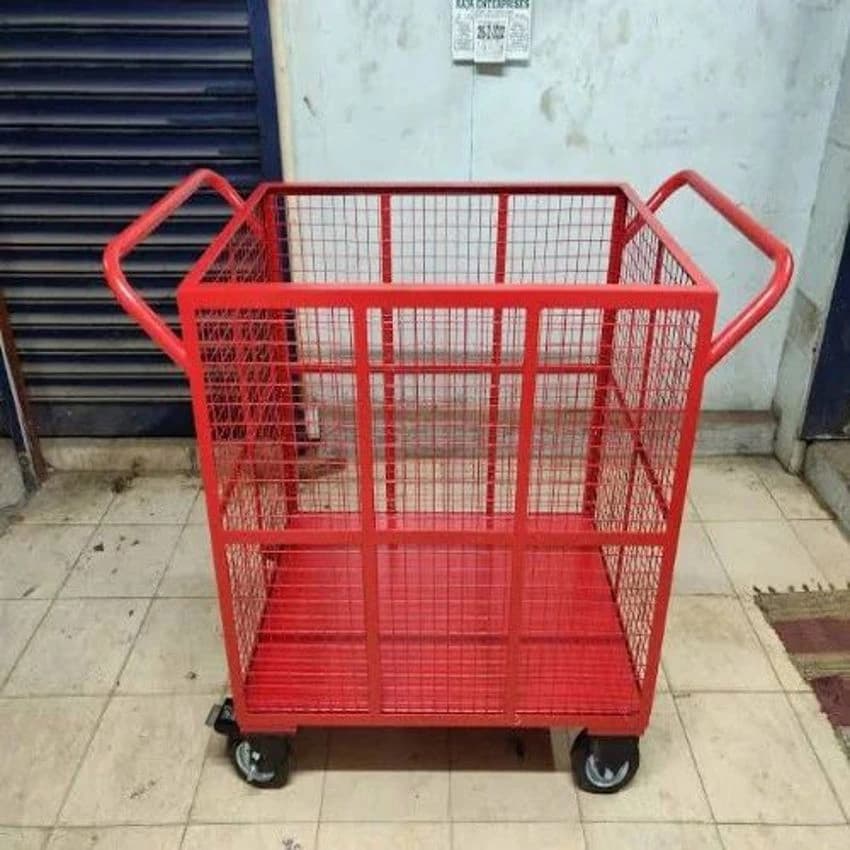 Mild Steel Cage Trolley, Load Capacity: 201-250 Kg