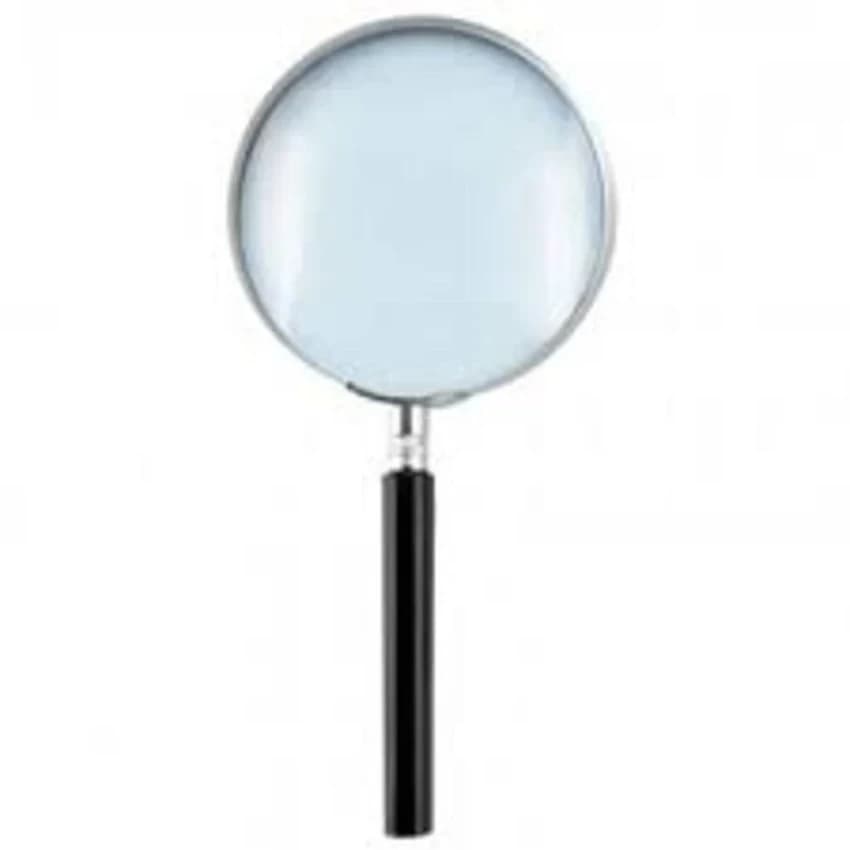 Magnifying Glass With Metal Handle, Size/Diameter: 4"" Dia