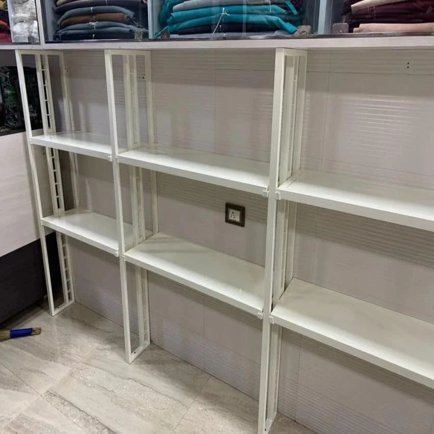 Mild Steel Wall Display Storage Rack, For Showroom