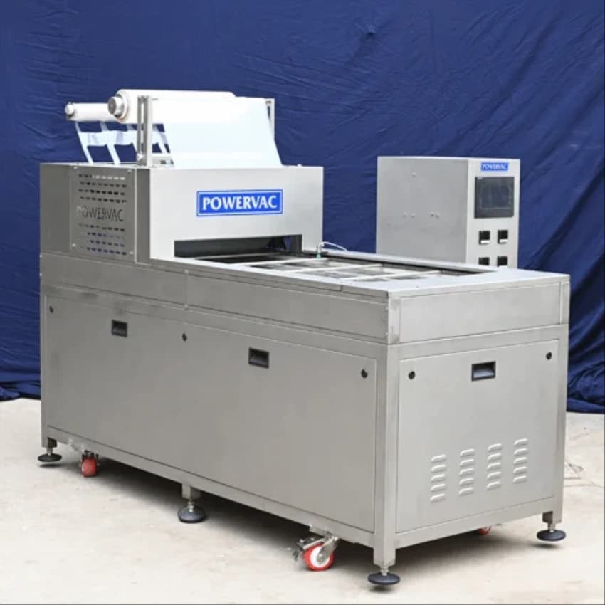 Polyethylene Continuous Tray Sealing Machine, Capacity: 350 Trays/hr