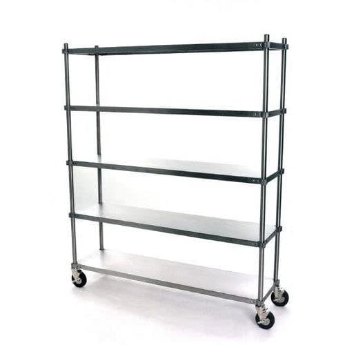 Silver Stainless Steel Commercial Kitchen Storage Rack