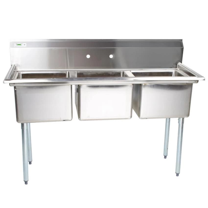 Arruthra 304 Grade Stainless Steel Grey Triple Bowl Kitchen Sink