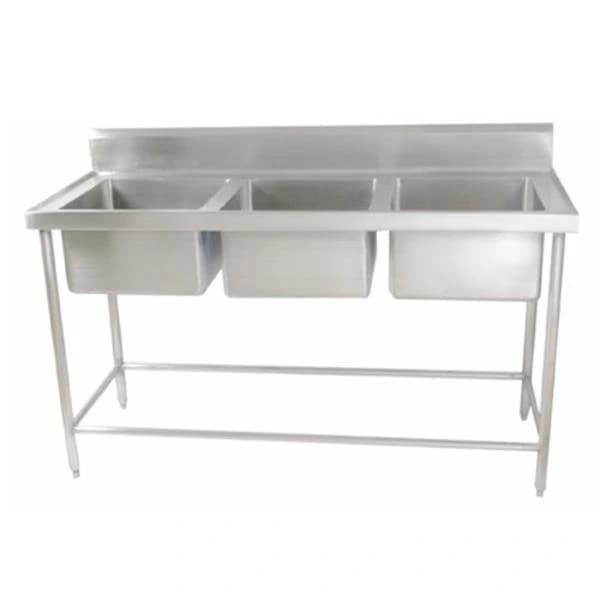 4 Legs SS Three Sink Unit