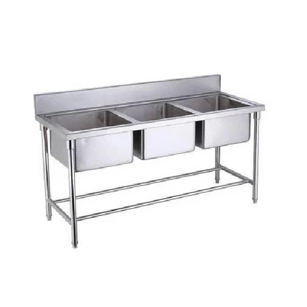 Stainless Steel Three Bowl Sink