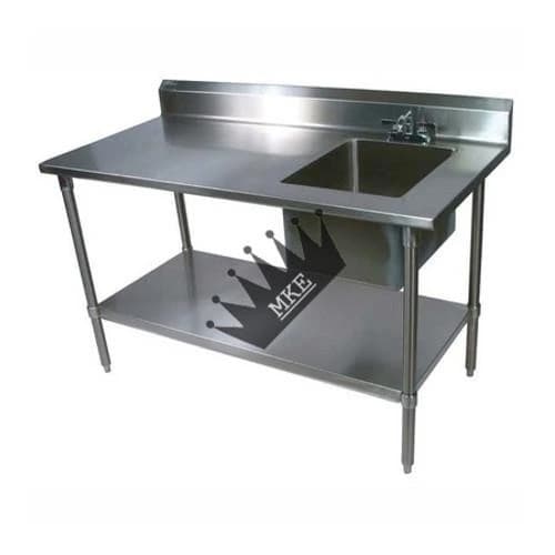 MKE Stainless Steel Work Table Sink, Shape: Rectangular