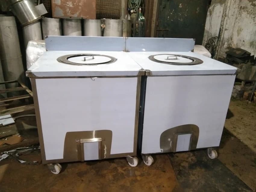 Stainless Steel Drum Tandoor, Fuel Type: Charcoal & Wood, Tandoor Size: Medium
