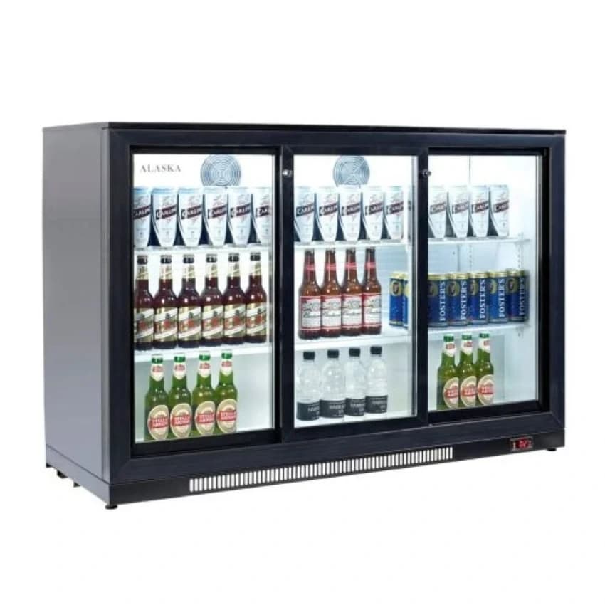 Stainless Steel 3 Door Back Bar Chiller