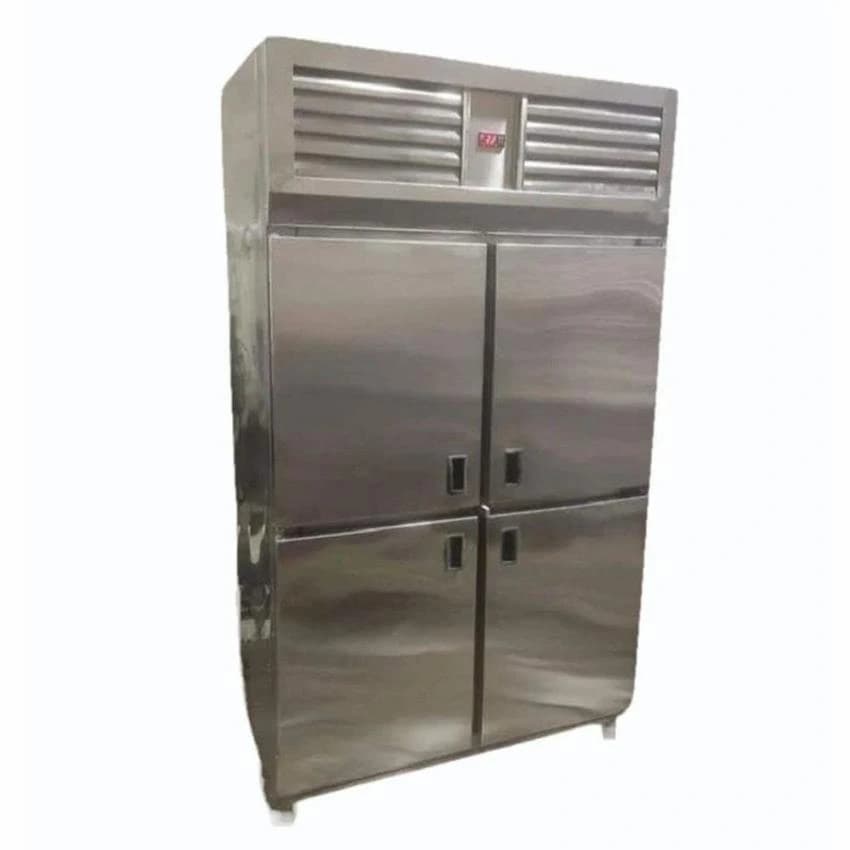 Silver Four Door Vertical Refrigerator