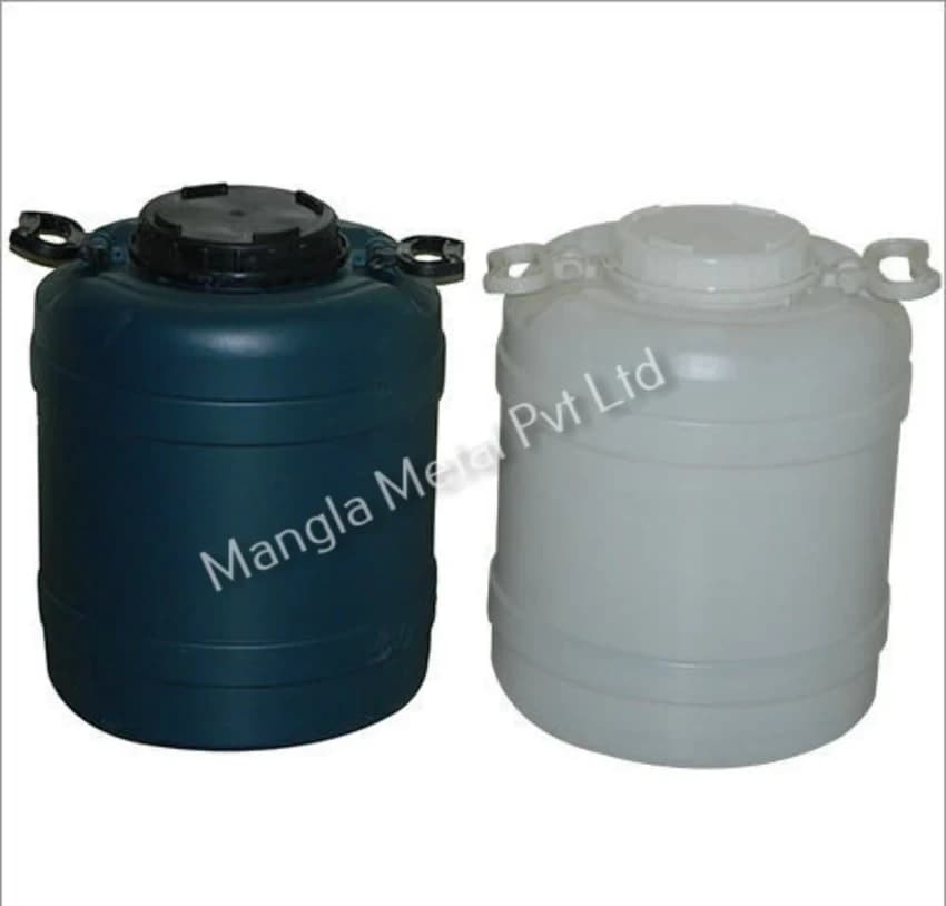 Blue,White Removable Head Plastic Drum, Capacity: 50 Ltr