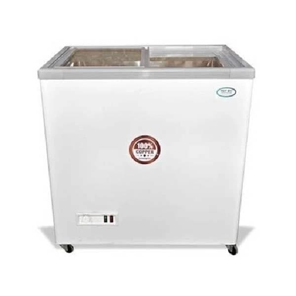 Stainless Steel Refon Glass Top Deep Freezer REF-250G
