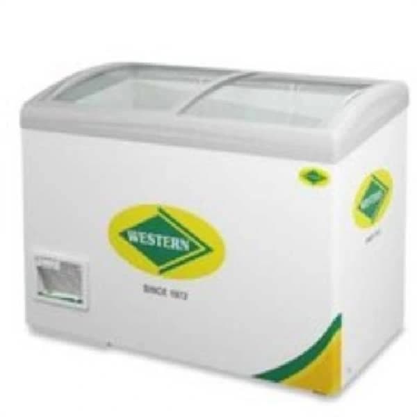 Deep Freezer 316Ltr Curved Glass Top Western