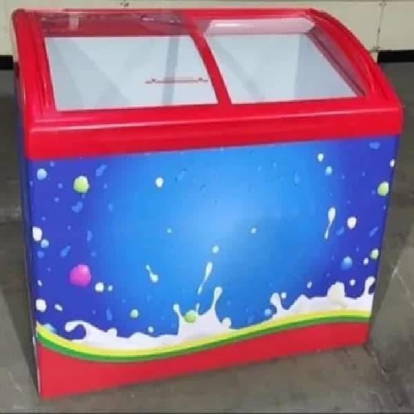 350 litre Curved Glass Top Freezer