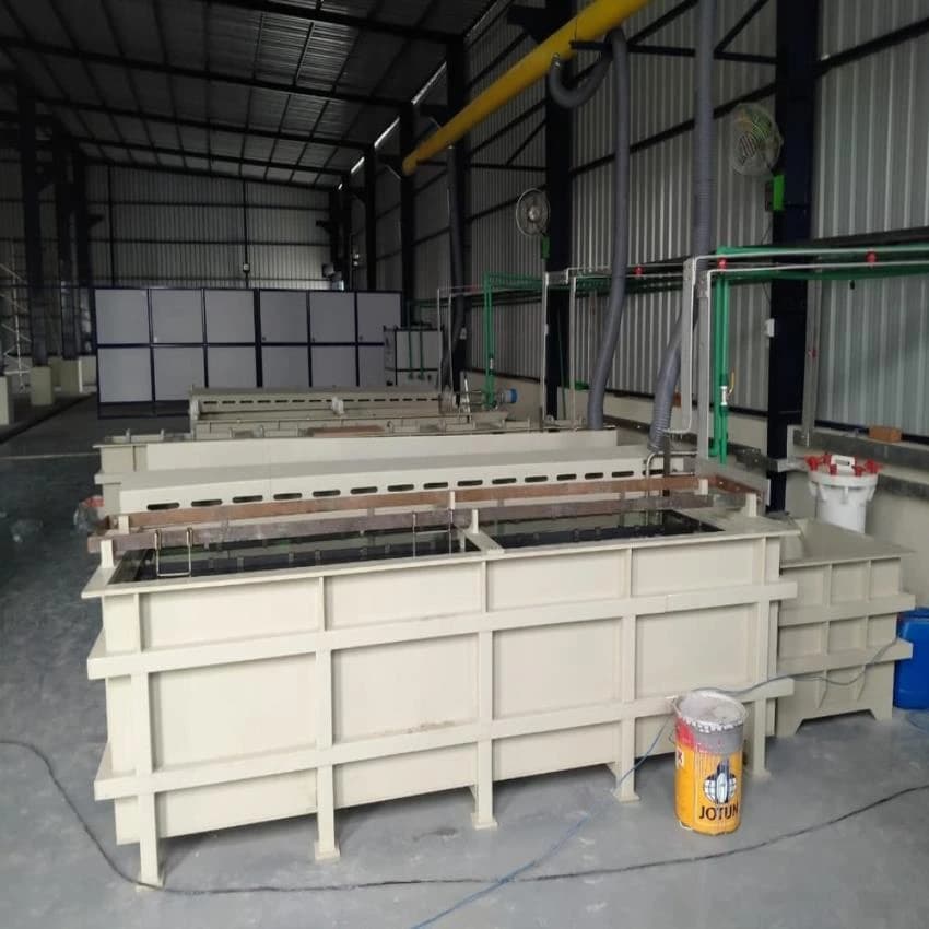 Polypropylene Pp Electroplating Tank, 100-150 psi, Storage Capacity: 3000 L