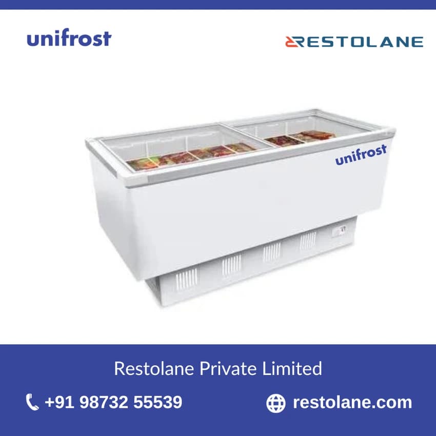 412L Double Door Scooping Parlour Deep Freezer