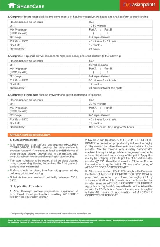 Apcorep Conprotek CPCI / Krishna Conchem Epco KP 100 For Steel Structures