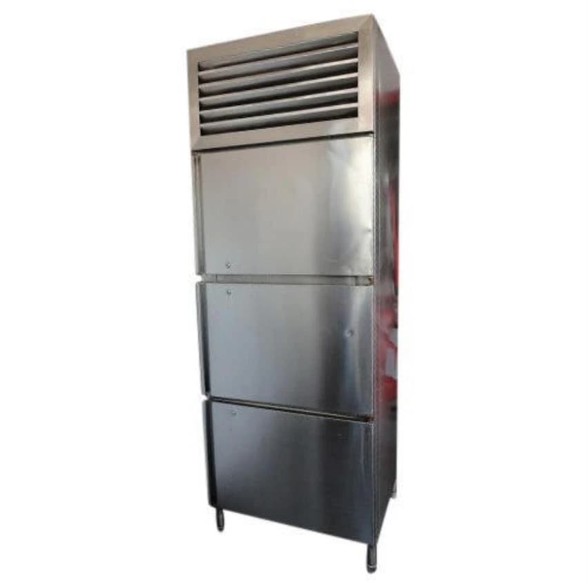 Stainless Steel Electric Three Door Vertical Deep Fridge, Capacity: 500 L, Folding Door
