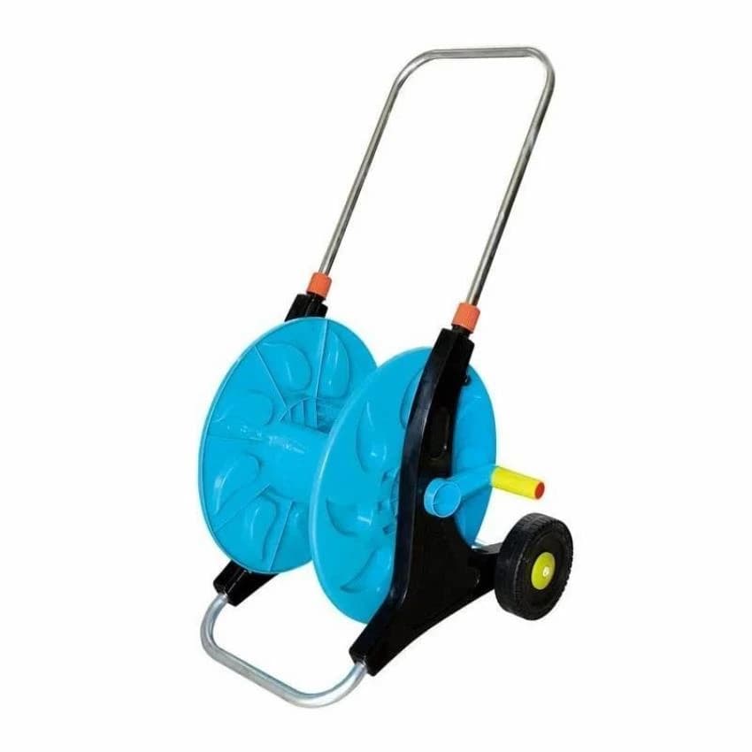 Dolphy Garden Pressure Water Hose Reel Cart with Wheels, Size/Dimension: 51 X 38 X 15 cm