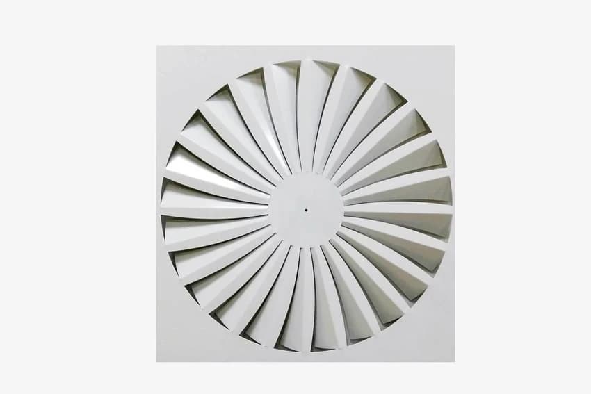 Powder Coated Swirl Air Diffuser, For Commercial, Shape: Square
