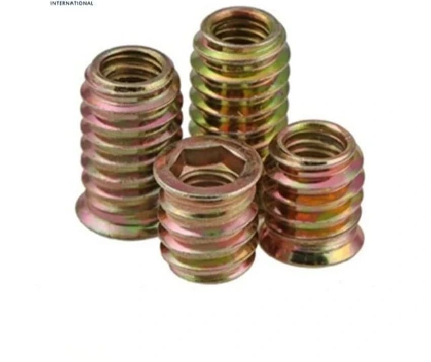 Kynex Brass Round Golden Insert Nut, For Industrial, Size: 8x15 mm