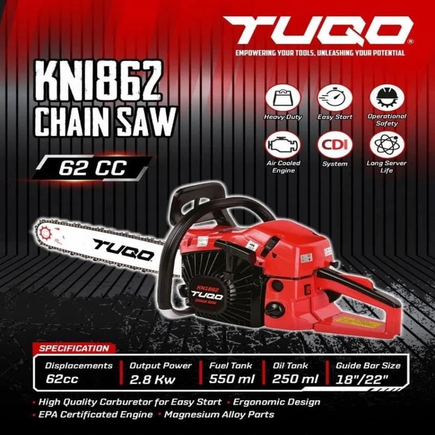 TUQO 62cc Chainsaw